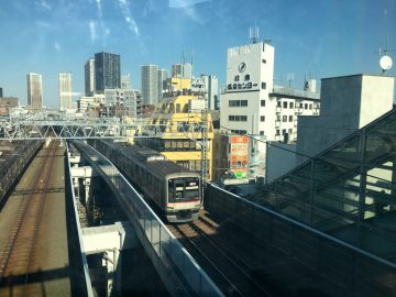 駆け抜ける特急列車を眺められるビュースポットがある！元住吉駅